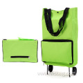 Supermarket pull cart shopping bag folding grocery cart